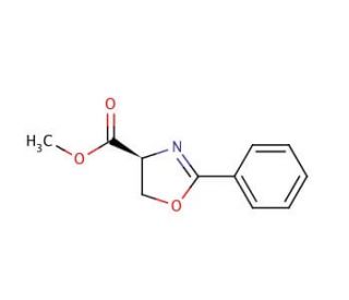 Methyl (S)-(&plus;)-4,5-dihydro-2-phenyl-4-oxazolecarboxylate (CAS 78715-83-0) - chemical structure image
