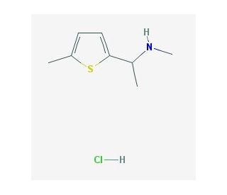 methyl[1-(5-methylthiophen-2-yl)ethyl]amine hydrochloride (CAS 1181533-98-1) - chemical structure image