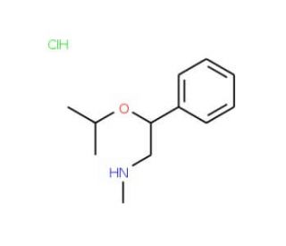 methyl[2-phenyl-2-(propan-2-yloxy)ethyl]amine hydrochloride - chemical structure image
