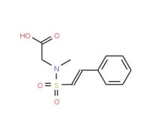 (methyl{[2-phenylvinyl]sulfonyl}amino)acetic acid - chemical structure image