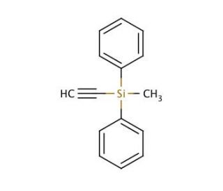 (Methyldiphenylsilyl)acetylene (CAS 17156-65-9) - chemical structure image