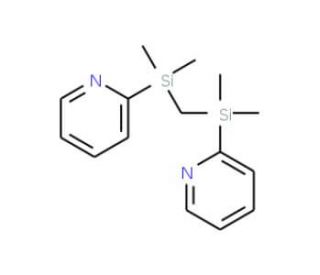 Methylenebis[dimethyl(2-pyridyl)silane] (CAS 243468-48-6) - chemical structure image