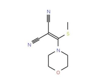 [(methylthio)(morpholin-4-yl)methylene]malononitrile (CAS 55883-90-4) - chemical structure image