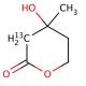 Mevalonolactone-2-13C 的分子结构, CAS编号: 53771-22-5 Mevalonolactone-2-13C (CAS 53771-22-5) - chemical structure image