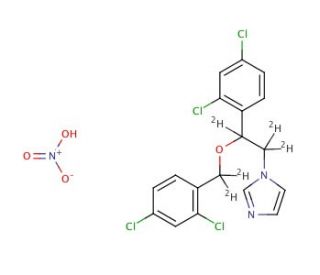 Miconazole-d5 Nitrate (CAS 1216653-51-8) - chemical structure image