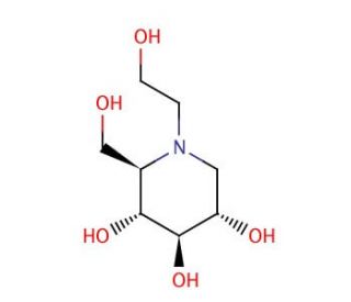 Miglitol (CAS 72432-03-2) - chemical structure image
