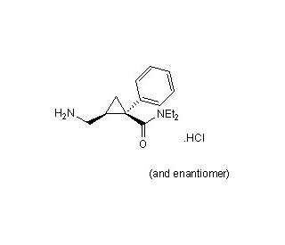 Milnacipran hydrochloride (CAS 101152-94-7) - chemical structure image