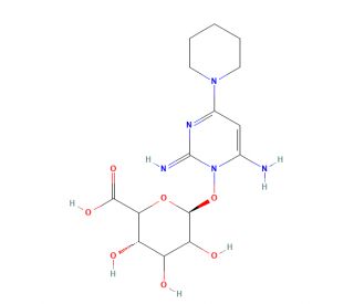Minoxidil Glucuronide (CAS 56828-40-1) - chemical structure image