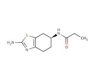 (&minus;)-2-Amino-6-propionamido-tetrahydrobenzothiazole (CAS 106006-84-2) - chemical structure image