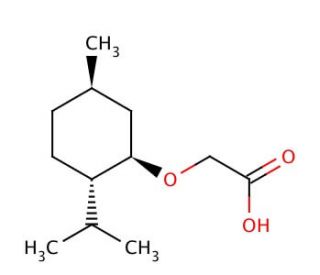 (&minus;)-Menthyloxyacetic acid (CAS 40248-63-3) - chemical structure image