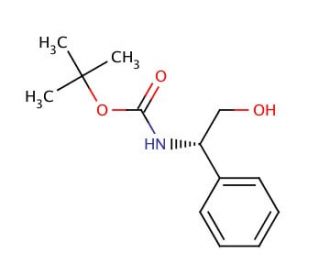 (&minus;)-N-Boc-D-&alpha;-phenylglycinol (CAS 102089-74-7) - chemical structure image