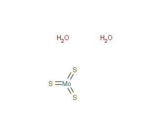 Molybdenum(VI) sulfide dihydrate (CAS 12033-29-3) - chemical structure image