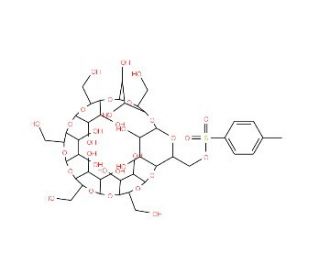 Mono-2-O-(p-toluenesulfonyl)-alpha-cyclodextrin (CAS 93184-10-2) - chemical structure image