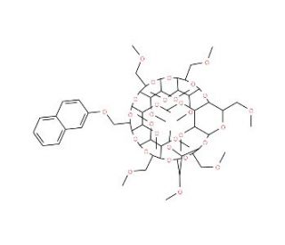 Mono-6-O-(2-naphthyl)-per-O-methyl-alpha-cyclodextrin - chemical structure image