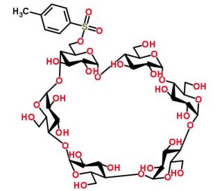 Mono-6-O-(p-toluenesulfonyl)-alpha-cyclodextrin (CAS 32860-56-3) - chemical structure image