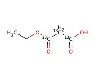 Mono-Ethyl Malonate-1,2,3-13C3 (CAS 1189981-54-1) - chemical structure image