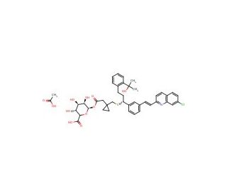 Montelukast Acyl-&beta;-D-glucuronide Acetic Acid Salt - chemical structure image