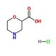 Morpholine-2-carboxylic acid hydrochloride (CAS 300582-83-6) - chemical structure image