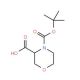 Morpholine-3,4-dicarboxylic acid 4-tert-butyl ester (CAS 212650-43-6) - chemical structure image