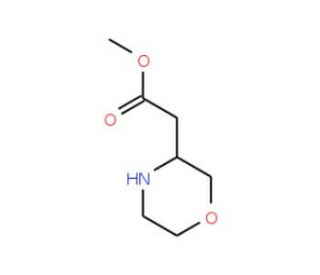 Morpholine-3-acetic acid methyl ester (CAS 885273-89-2) - chemical structure image
