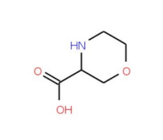 Morpholine-3-carboxylic acid (CAS 77873-76-8) - chemical structure image