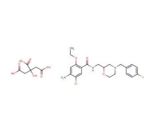 Mosapride citrate (CAS 112885-42-4) - chemical structure image