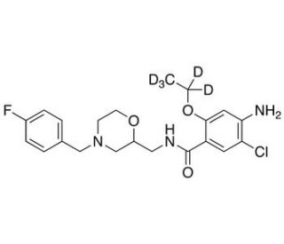 Mosapride-d5 (CAS 1246820-66-5) - chemical structure image