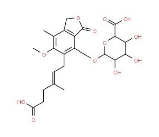 Mycophenolic Acid-d3 &beta;-D-Glucuronide (CAS 31528-44-6 (unlabeled)) - chemical structure image