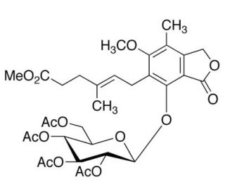 Mycophenolic Acid Methyl Ester Phenolic 6-(2,3,4,6-tetra-O-Acetyl-&beta;-D-glucoside) (CAS 1186295-42-0) - chemical structure imag