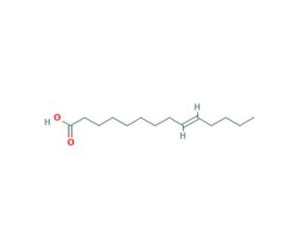 Myristelaidic acid (CAS 50286-30-1) - chemical structure image