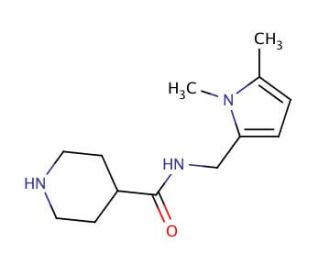 N-[(1,5-dimethyl-1H-pyrrol-2-yl)methyl]piperidine-4-carboxamide - chemical structure image