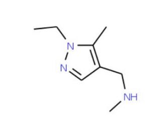 N-[(1-Ethyl-5-methyl-1H-pyrazol-4-yl)methyl]-N-methylamine (CAS 943106-34-1) - chemical structure image
