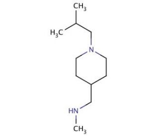 N-[(1-Isobutylpiperidin-4-yl)methyl]-N-methylamine (CAS 887405-46-1) - chemical structure image