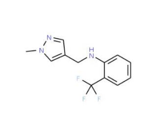 N-[(1-methyl-1H-pyrazol-4-yl)methyl]-2-(trifluoromethyl)aniline - chemical structure image