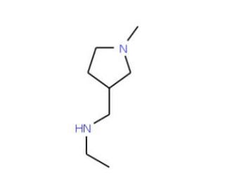 N-[(1-Methyl-3-pyrrolidinyl)methyl]-1-ethanamine (CAS 959239-24-8) - chemical structure image