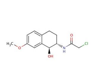 N-[(1S,2S)-1,2,3,4-Tetrahydro-1-hydroxy-7-methoxy-2-naphthalenyl]-chloroacetamide (CAS 99833-89-3) - chemical structure image