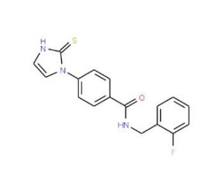 N-[(2-fluorophenyl)methyl]-4-(2-sulfanylidene-2,3-dihydro-1H-imidazol-1-yl)benzamide - chemical structure image