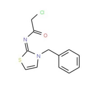 N-[(2Z)-3-benzyl-1,3-thiazol-2(3H)-ylidene]-2-chloroacetamide - chemical structure image