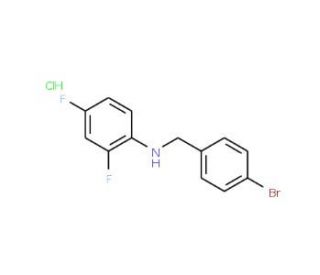 N-[(4-bromophenyl)methyl]-2,4-difluoroaniline hydrochloride (CAS 1193390-03-2) - chemical structure image