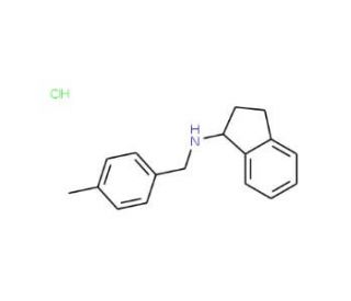 N-[(4-methylphenyl)methyl]-2,3-dihydro-1H-inden-1-amine hydrochloride - chemical structure image