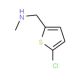 N-[(5-chlorothien-2-yl)methyl]-N-methylamine (CAS 70696-37-6) - chemical structure image