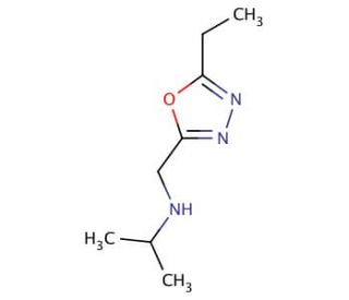 N-[(5-Ethyl-1,3,4-oxadiazol-2-yl)methyl]-N-isopropylamine (CAS 915920-02-4) - chemical structure image