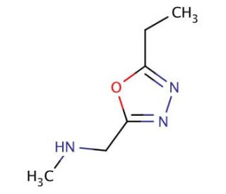 N-[(5-Ethyl-1,3,4-oxadiazol-2-yl)methyl]-N-methylamine (CAS 915920-74-0) - chemical structure image