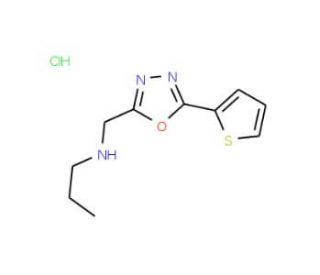 N-[(5-thien-2-yl-1,3,4-oxadiazol-2-yl)methyl]propan-1-amine hydrochloride - chemical structure image