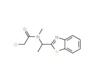 N-[1-(1,3-benzothiazol-2-yl)ethyl]-2-chloro-N-methylacetamide (CAS 847783-40-8) - chemical structure image