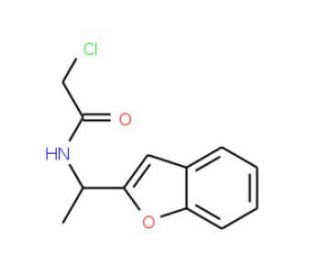 N-[1-(1-benzofuran-2-yl)ethyl]-2-chloroacetamide - chemical structure image