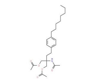 N-[1,1-Bis[(acetyloxy)methyl]-3-(4-octylphenyl)propyl]acetamide (CAS 162358-09-0) - chemical structure image