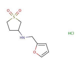 N-(1,1-dioxidotetrahydrothien-3-yl)-N-(2-furylmethyl)amine hydrochloride - chemical structure image