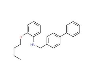 N-([1,1&prime;-Biphenyl]-4-ylmethyl)-2-butoxyaniline - chemical structure image