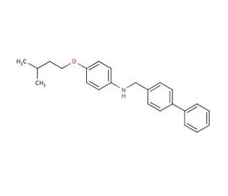 N-([1,1&prime;-Biphenyl]-4-ylmethyl)-4-(isopentyloxy)-aniline - chemical structure image